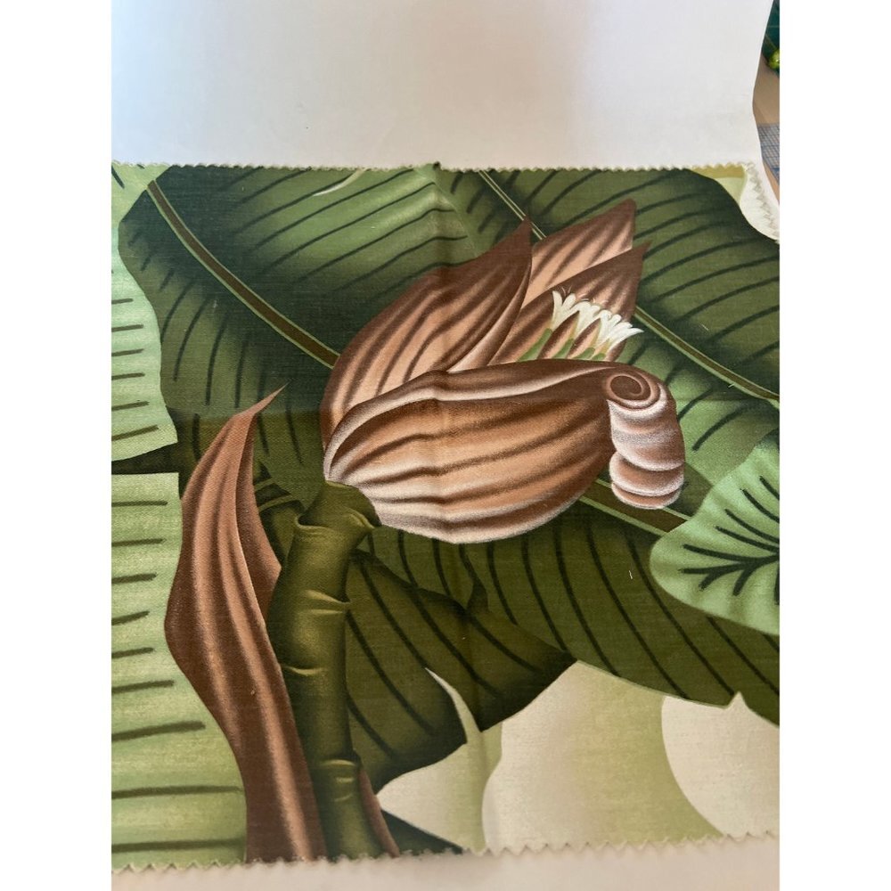 Tropical print samples 16x19 chintz art deco cotton scotch guard  fabric - Picture 3 of 7